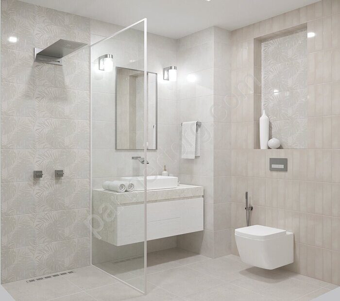 Bricks Beige настенная плитка бежевая глянцевая 31х63см Azori