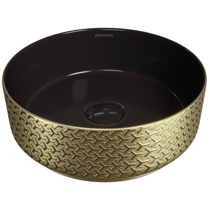 Grossman GR-5010GBR накладная раковина золото-черная