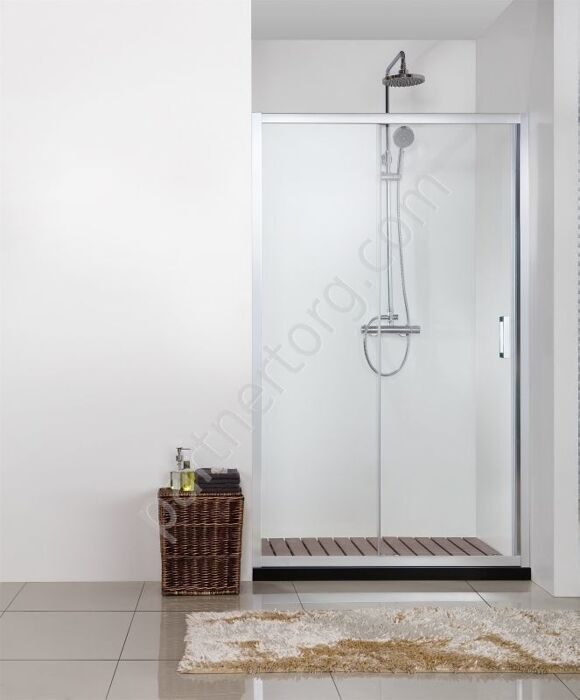 Line Bravat стеклянная душевая дверь в нишу 1200x2000, одна раздвижная дверь Easy Clean