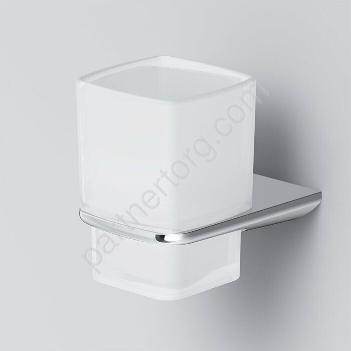 Стеклянный стакан с настенным держателем, хром A50A34300 Inspire 2.0