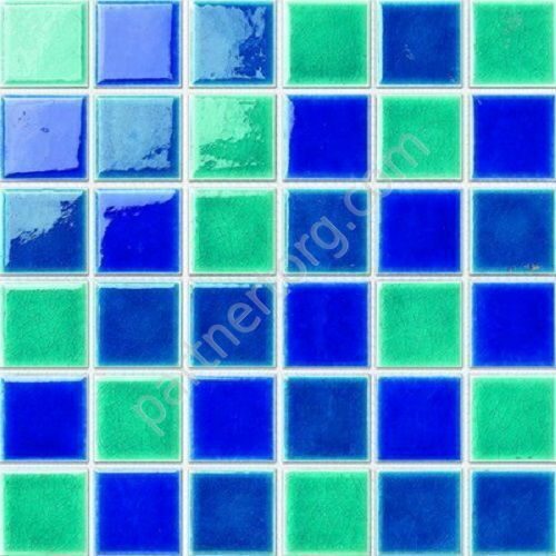 Бирюзово-синяя керамическая мозаика Porcelain series PW4848-15