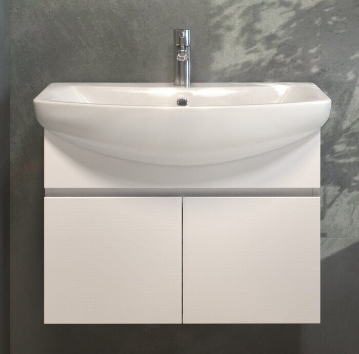 Wing 700-2-0 тумба подвесная белая для ванной комнаты с умывальником Балтика 70