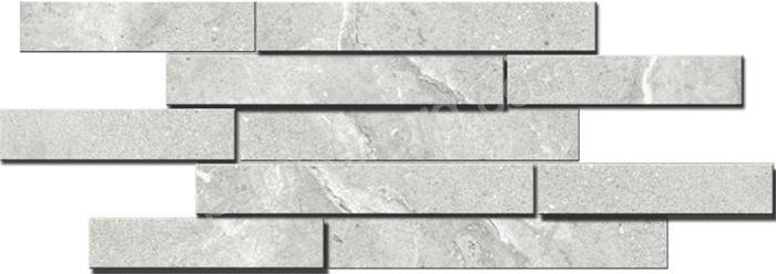 Kailas Muretto-3D Grey KA01 серый неполированный керамогранит 28х79см Estima Мозаика