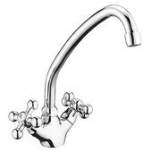 CN4019-2 Haiba Смеситель для кухни хром, двухвентильный крест