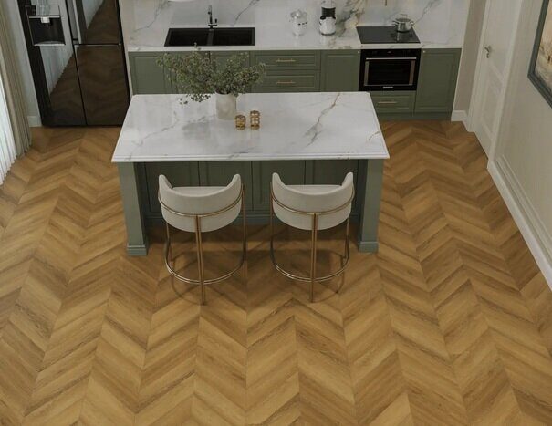 Fresco 1011-9 замковый кварц-виниловый SPC ламинат Art Chevron Alpine Floor