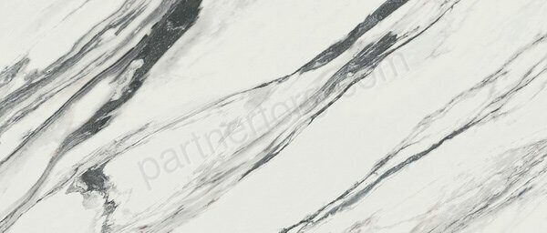 Charme Deluxe Statuario Fantastico Lux глянцевый керамогранит белый Italon 120х278см