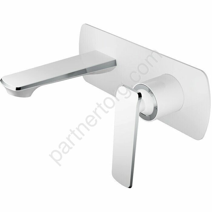 HB80548-8 Haiba смеситель для раковины встраиваемый белый/хром