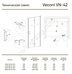 Veconi VN42-90-01-19C1 душевая дверь складная, стекло 5 мм 90х195 см