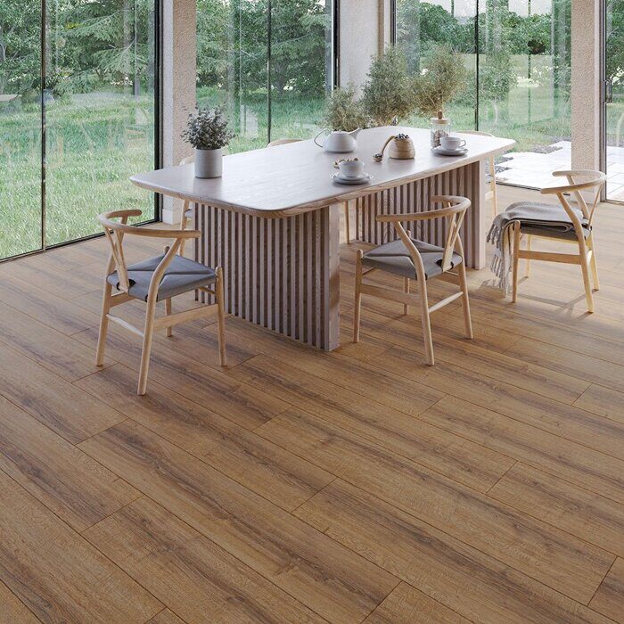 Дуб Шерман коньяк коричневый EPL184 ламинат Egger Large Aqua Plus 33 класс, 8мм, с фаской, влагостойкий