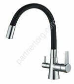 HB76858-7 Haiba смеситель для кухни с фильтром для воды, черный/хром