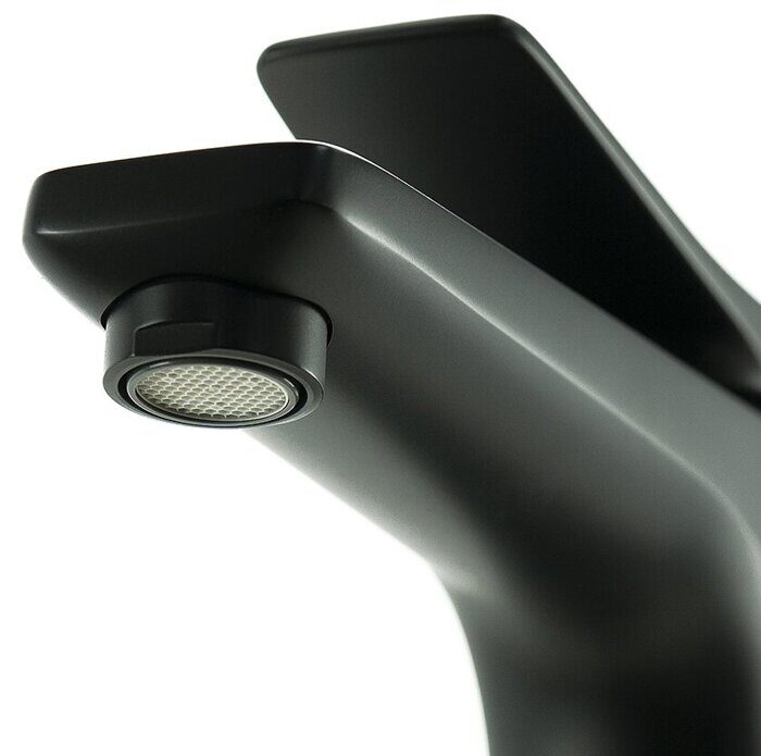 Bronx LM3709BL, смеситель для раковины монолитный, с донным клапаном, черный Lemark