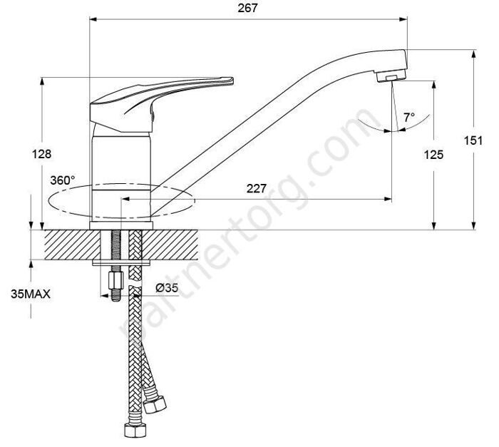 Carlow Plus Iddis смеситель для кухни CRPSB00i05