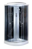 4023D grey black душевая кабина Aquapulse 100х100х220см, темное стекло, низкий поддон