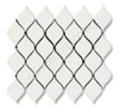 Melany White glossy белая керамическая мозаика на сетке Bonaparte