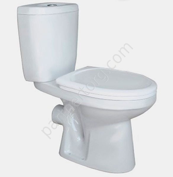 Анимо выпуск горизонтальный напольный унитаз компакт белый Santek с сидением