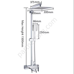Futura Gappo G2418 душевая стойка со смесителем и верхним душем телескопическая  хром