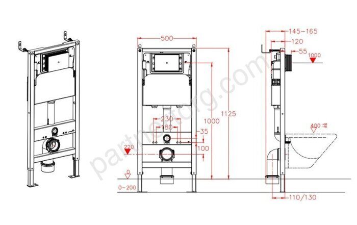 Beta Calypso инсталляция для подвесного унитаза