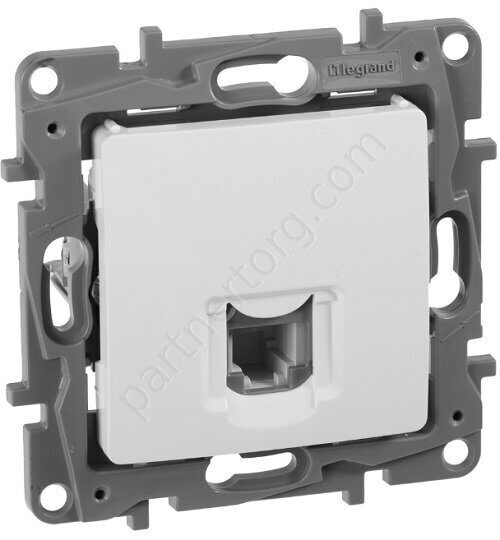 Legrand Etika розетка телефонная RJ11, цвет белый