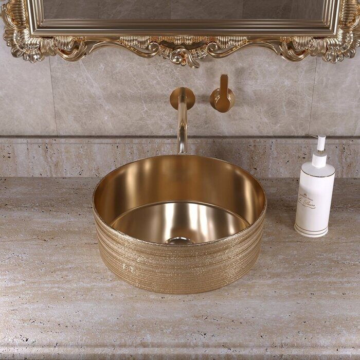 Grossman GR-5010GG накладная раковина золотая