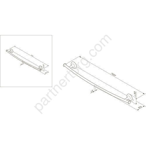 Like AM.PM вешалка для полотенец 60 см, A80346400