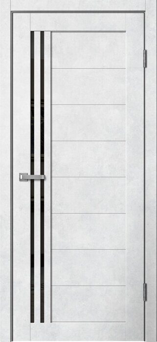 B05 Barn FlyDoors дверь межкомнатная бетон светлый черное стекло