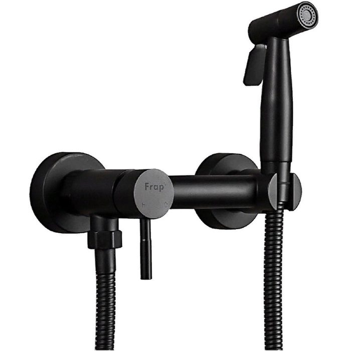 Frap F7503-6 смеситель с гигиеническим душем, чёрный