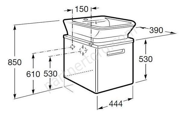 Gap тумба для ванной комнаты фиолетовая 45 Roca