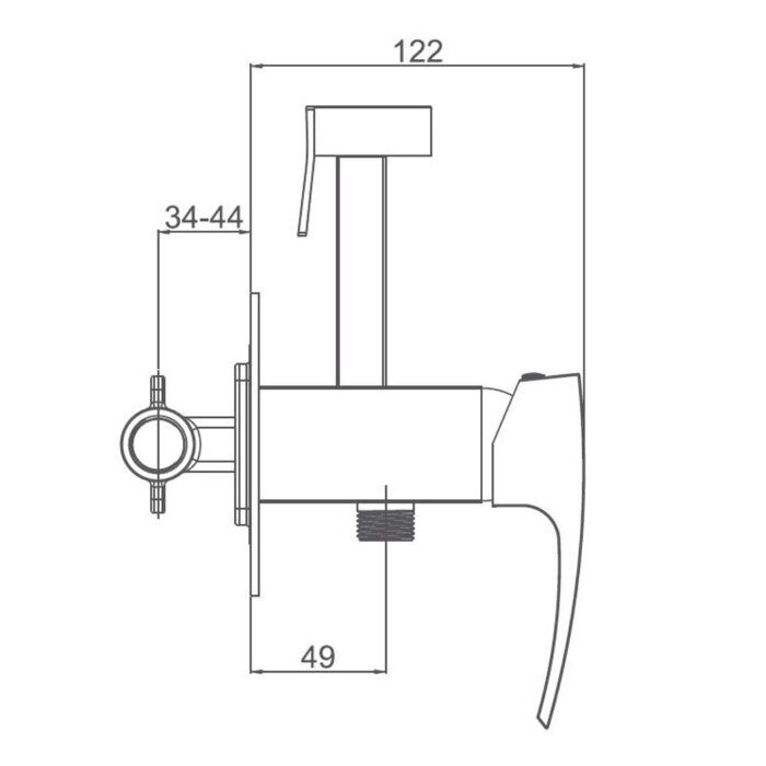 Gappo G7207-3 смеситель с гигиеническим душем золото