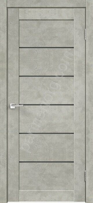Master Foil Loft межкомнатная дверь Бетон светло-серый со стеклом Графит серое