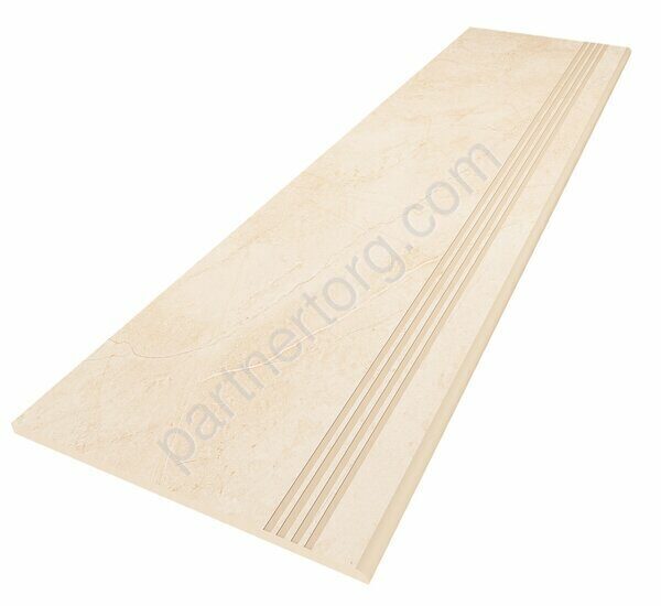 Marmulla Light Beige MA02 бежевый неполированный керамогранит 30х120см Estima Ступень