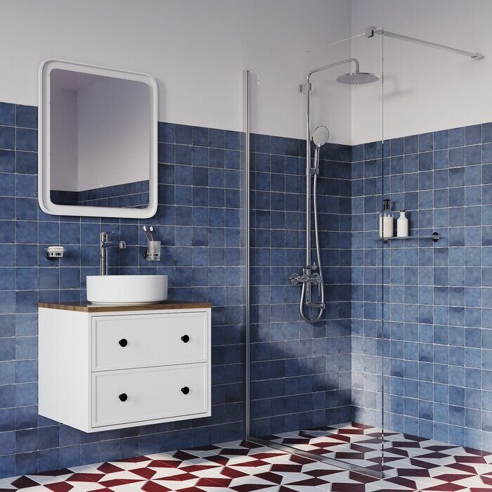 Aiger Iddis душевая система с тропическим душем хром AIGSB3Fi06