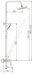 HB2415 душевая система с верхним душем, смесителем и ручной лейкой, хром Haiba
