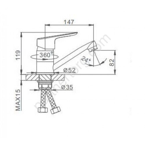 Frap F45703-B смеситель для раковины хром