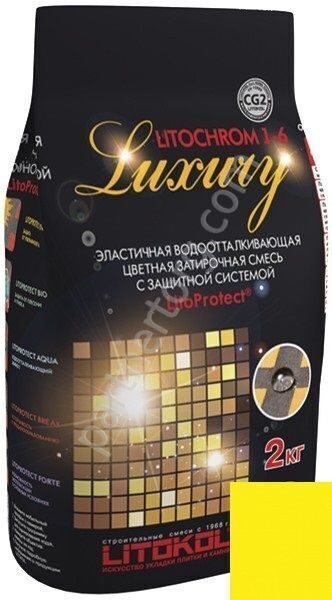 Затирка Litochrom luxury1-6 C.640 жёлтый 2kg Al.bag