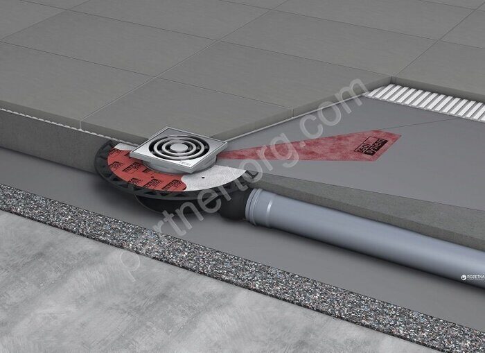 TECE drainpoint S110, трап низкий горизонтальный с фланцем