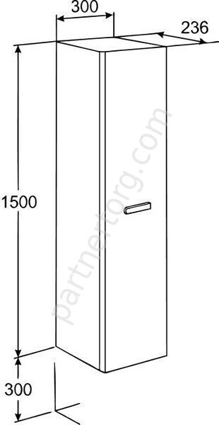 Пенал для ванной комнаты белый Victoria Nord Roca