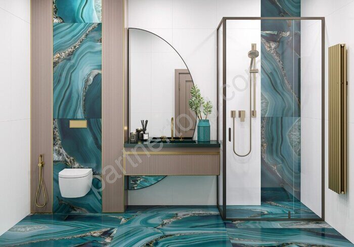 Wow Aquamarine LCM керамогранит бирюзовый суперполированный 120х60см