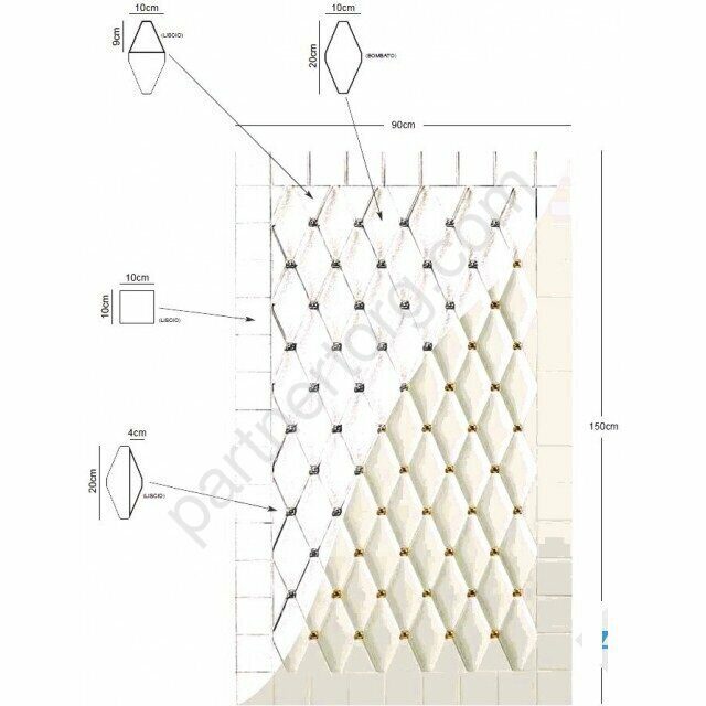 Ceramic Series TR-1028A  бежевая глянцевая плитка объемный ромб 10х20см