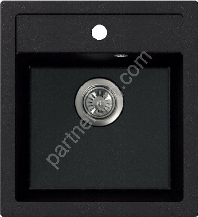 Fostogran FG 50-46, 460х500 кварцевая кухонная мойка, цвет искристый черный