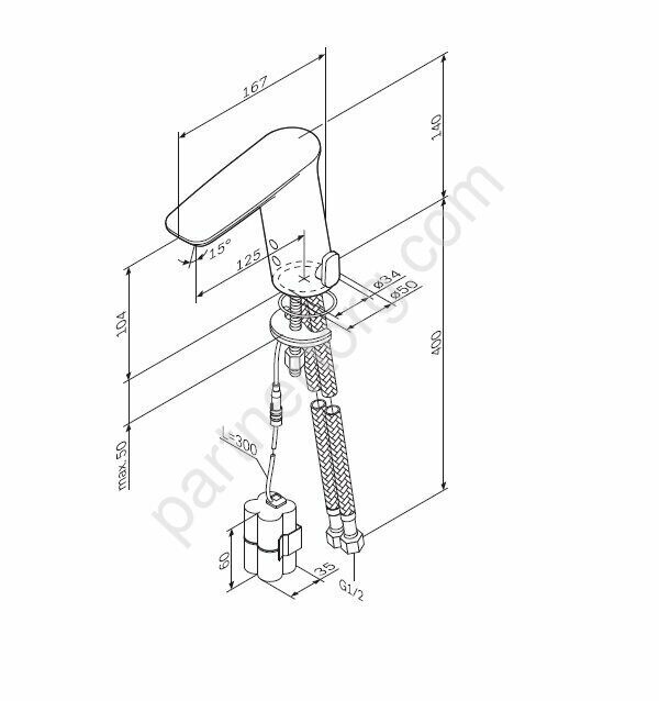 Inspire V2.0 смеситель для умывальника сенсорный, хром AM.PM F50A02300 Распродажа