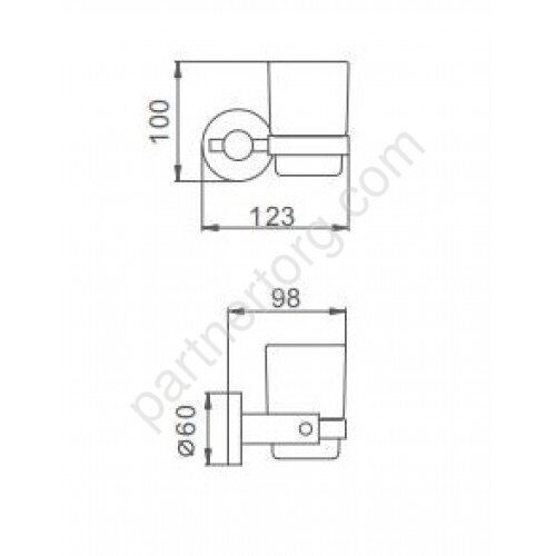 Frap F30206 стакан для ванной черный