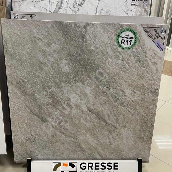 Thor светло-серый керамогранит матовый 60x60см Global Tile