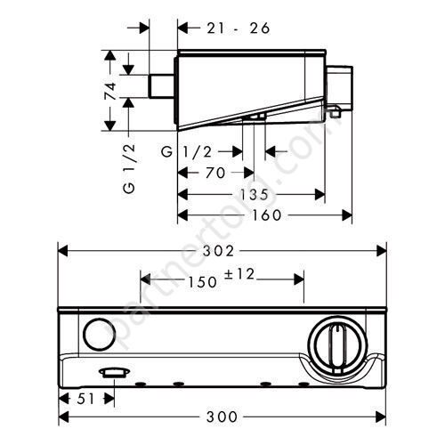 Ecostat Select термостат для душа Hansgrohe
