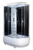 4006B grey black душевая кабина Aquapulse 120х80х220 см, матовое стекло, высокий поддон