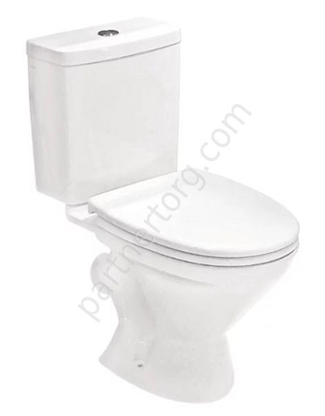 Лига напольный унитаз компакт белый Santek с сидением