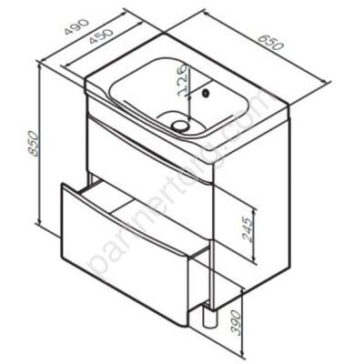 Like M80FSX0652WG Am.Pm, тумба под раковину 65 см M80FSX0652WG