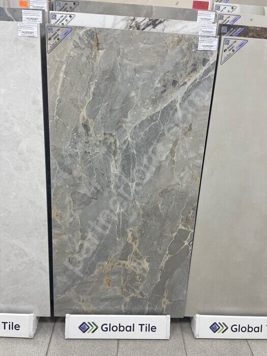 Omega серый керамогранит матовый карвинг 60x120см Global Tile