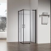 Veconi RV50B-10090-01-C8 душевой угол, 100х90x195 см, дверь раздвижная, профиль черный