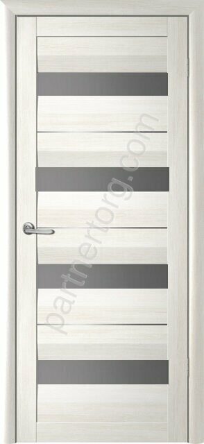 Барселона Мегаполис дверь межкомнатная экошпон белый кипарис стекло графитовое