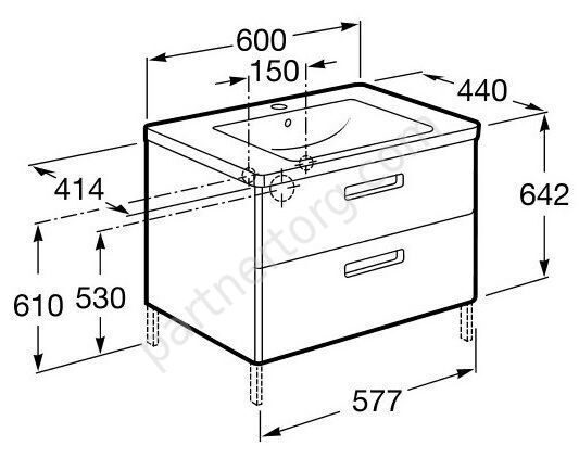 Gap тумба для ванной комнаты белая матовая 60 см Roca